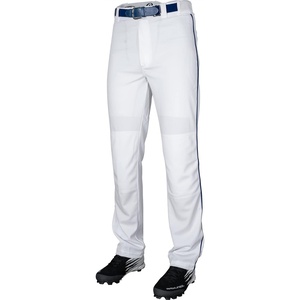 image:imageRawlings  Mens SemiRelaxed Full Length Baseball Pants  Piped  Adult Sizes  Multiple ColorsWhite  Navy
