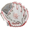 image:imageRawlings  Heart of The Hide Fastpitch Softball Glove  Sizes 1175  1275  Multiple StylesWhite  Grey  Laced 1Piece Web