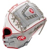 image:imageRawlings  Heart of The Hide Fastpitch Softball Glove  Sizes 1175  1275  Multiple StylesWhite  Grey  Laced 1Piece Web