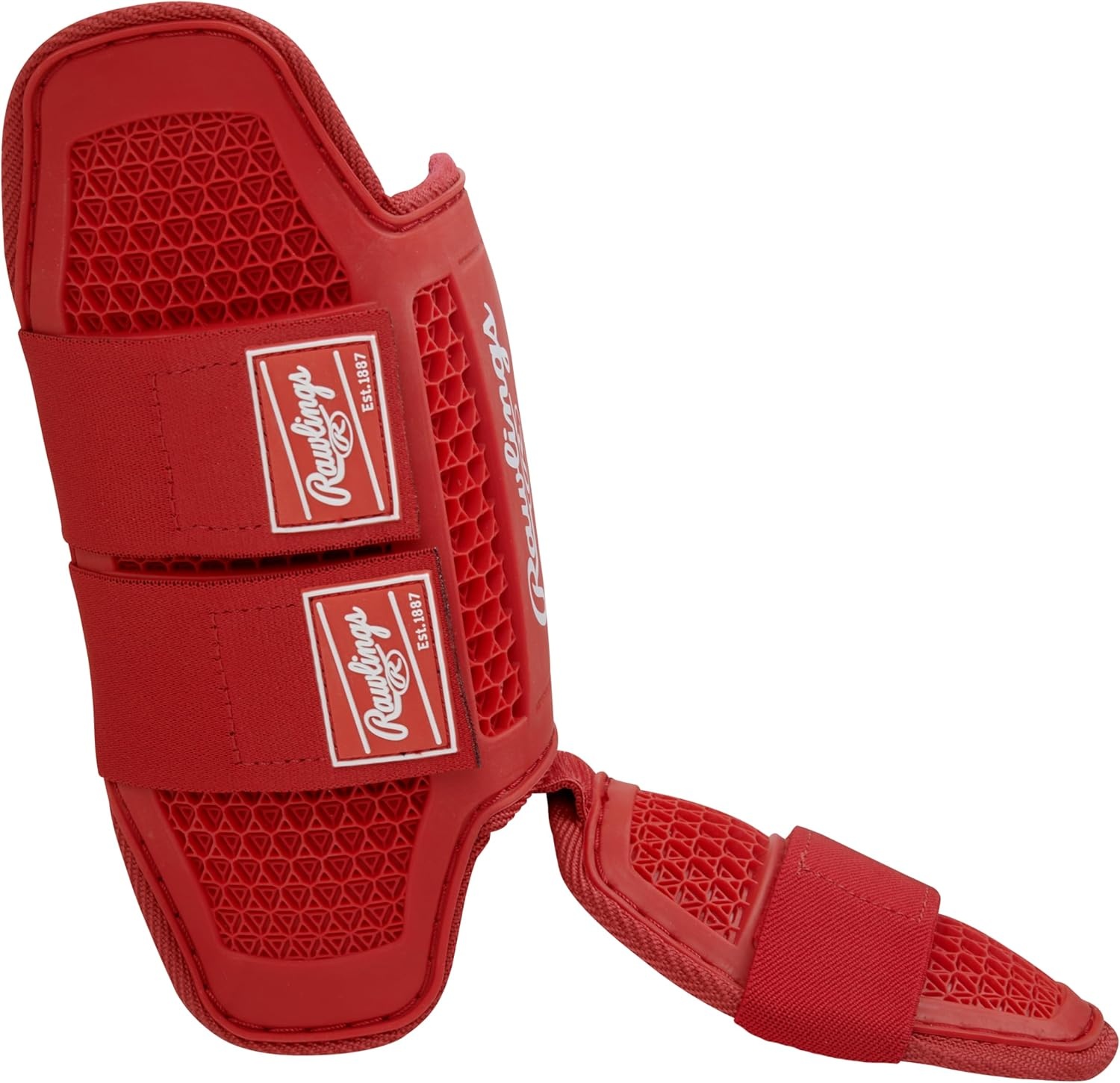 image:imageRawlings  Batters Leg Guard  Baseball  Softball  Small amp Large Sizes  Multiple ColorsScarlet