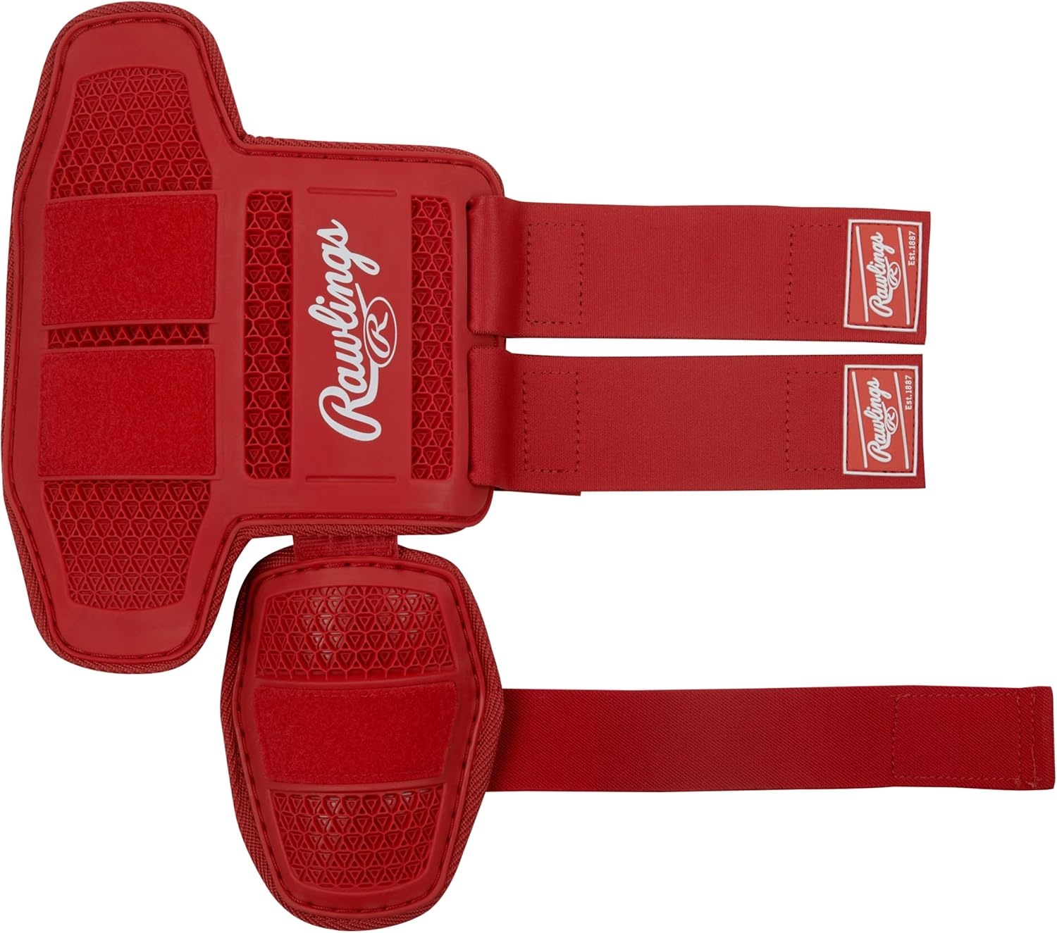 image:imageRawlings  Batters Leg Guard  Baseball  Softball  Small amp Large Sizes  Multiple ColorsScarlet