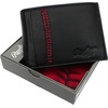 image:imageRawlings  Mens Bifold Wallet Collection  Genuine Leather  Multiple Styles amp ColorsBlack  Baseball Stitch