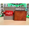 image:imageRawlings  Mens Bifold Wallet Collection  Genuine Leather  Multiple Styles amp ColorsLight Brown  Baseball Seam Stitch