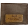 image:imageRawlings  Mens Bifold Wallet Collection  Genuine Leather  Multiple Styles amp ColorsDark Brown  1887 Patch
