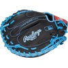 image:imageRawlings  R9 Series Baseball Glove  Sizes 115  1275  Multiple StylesBlack  Columbia Blue  1Piece Solid Web