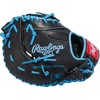 image:imageRawlings  R9 Series Baseball Glove  Sizes 115  1275  Multiple StylesBlack  Columbia Blue  Single Post Double Bar Web