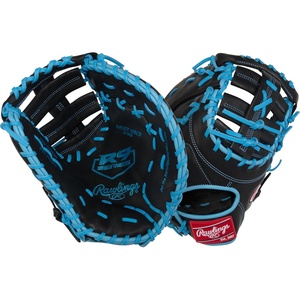 image:imageRawlings  R9 Series Baseball Glove  Sizes 115  1275  Multiple StylesBlack  Columbia Blue  Single Post Double Bar Web