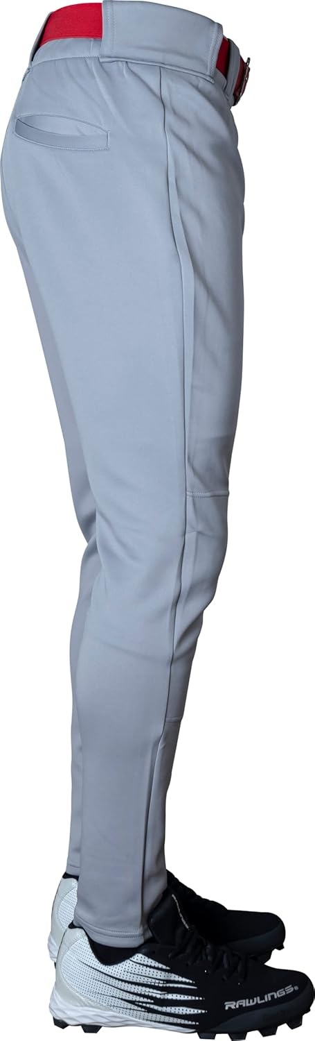 image:imageRawlings Mens Pro 150 Series Baseball Pants  Pro Taper Fit  Adult Sizes  Solid  Multiple ColorsGrey