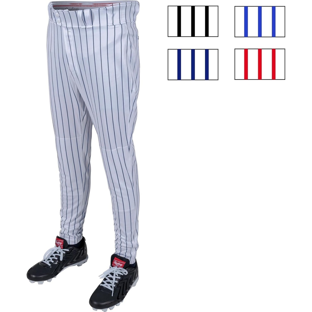 image:imageRawlings  Boys Pro 150 Series Baseball Pants  Pro Taper Fit  Youth Sizes  Pinstripe  Multiple ColorsWhite  Navy