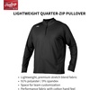 image:imageRawlings  Mens Lightweight Quarter Zip Pullover  Stretch Performance Wear  L  NavyBlack