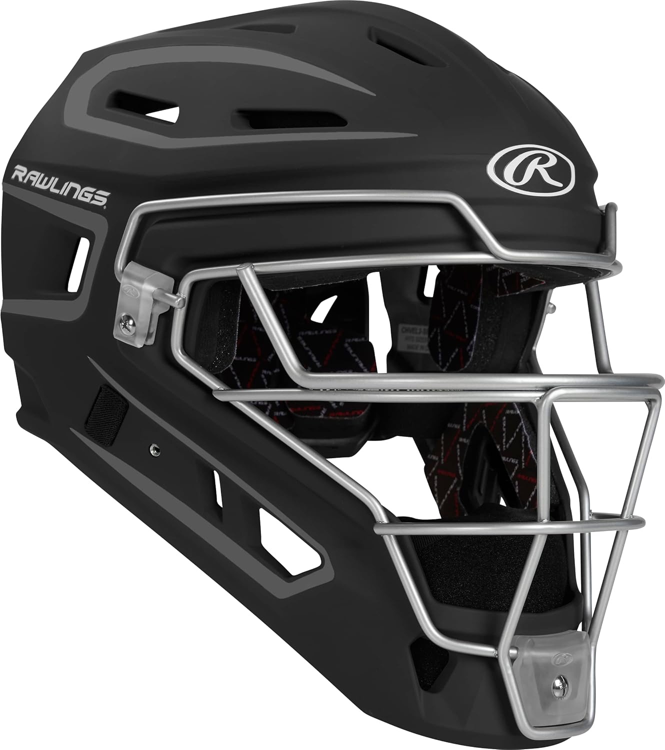 image:imageRawlings  Velo 20 Catchers Helmet  Baseball  Junior amp Senior Sizing  Multiple ColorsBlackGraphite