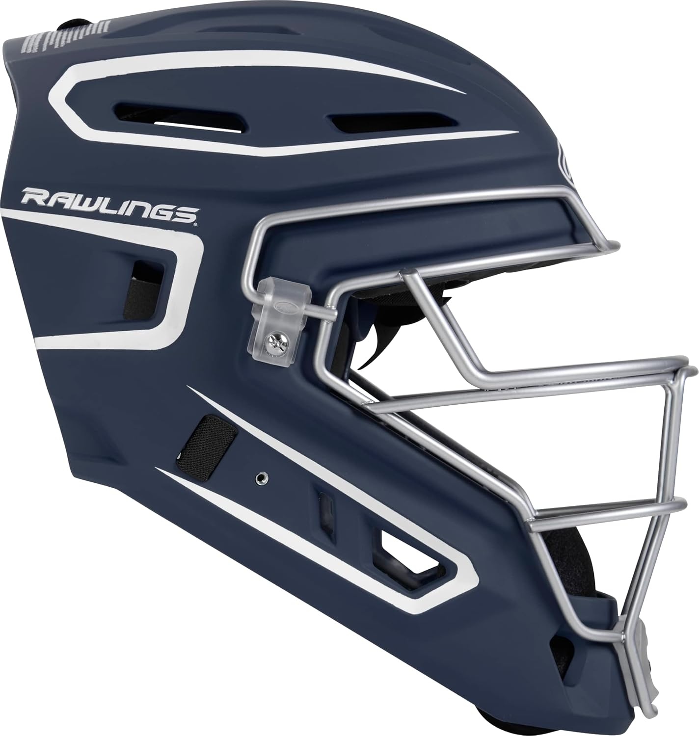 image:imageRawlings  Velo 20 Catchers Helmet  Baseball  Junior amp Senior Sizing  Multiple ColorsNavyWhite