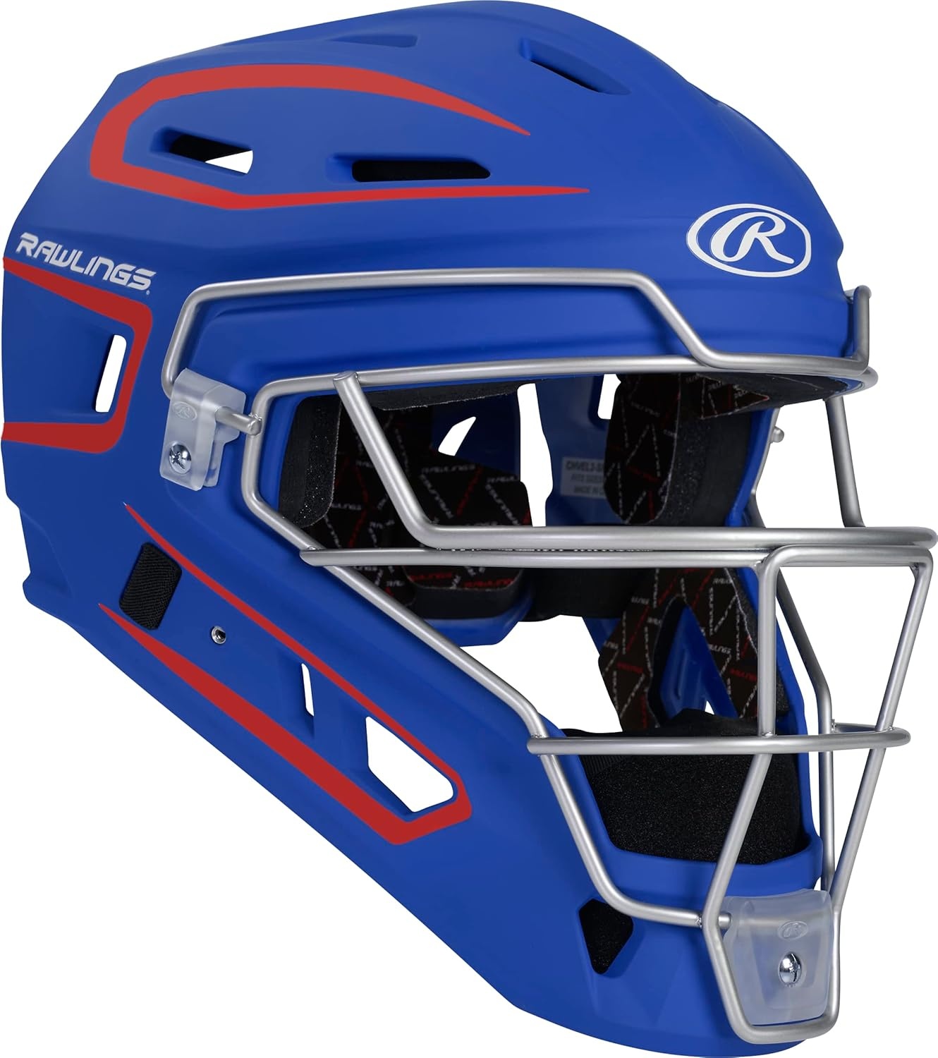 image:imageRawlings  Velo 20 Catchers Helmet  Baseball  Junior amp Senior Sizing  Multiple ColorsRoyalScarlet