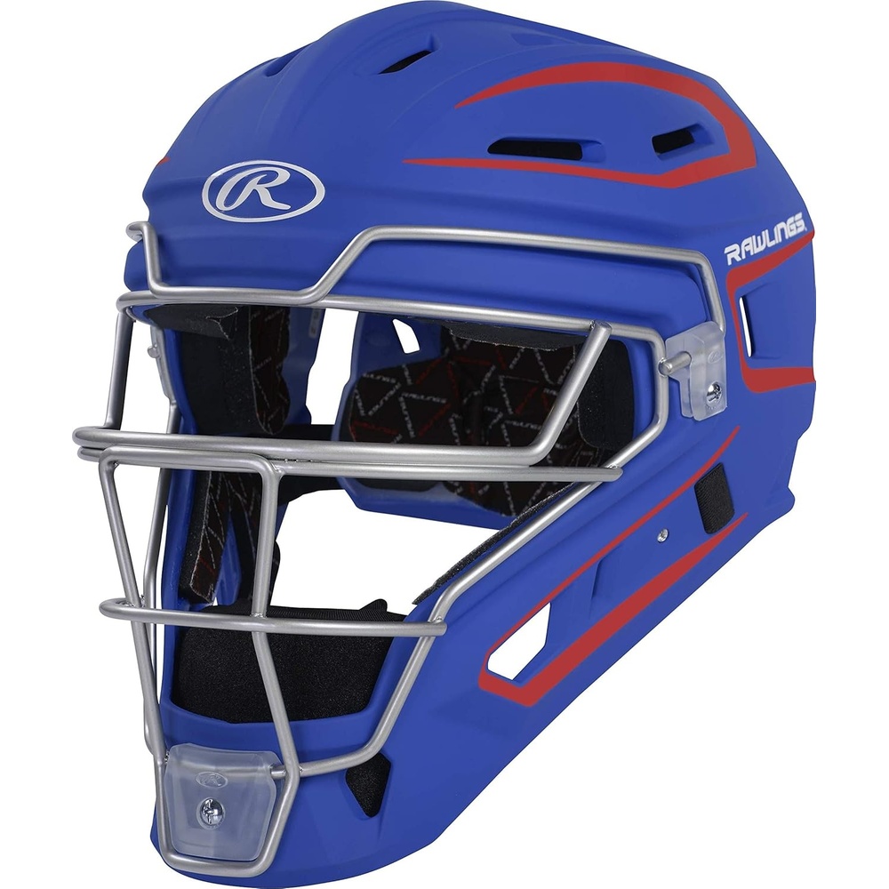 image:imageRawlings  Velo 20 Catchers Helmet  Baseball  Junior amp Senior Sizing  Multiple ColorsRoyalScarlet