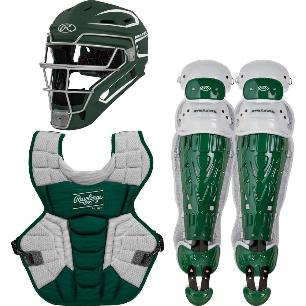 image:imageRawlings Rawlings  Velo 20 Catchers Set  Baseball  Multiple Sizes  Multiple ColorsDark Green  White