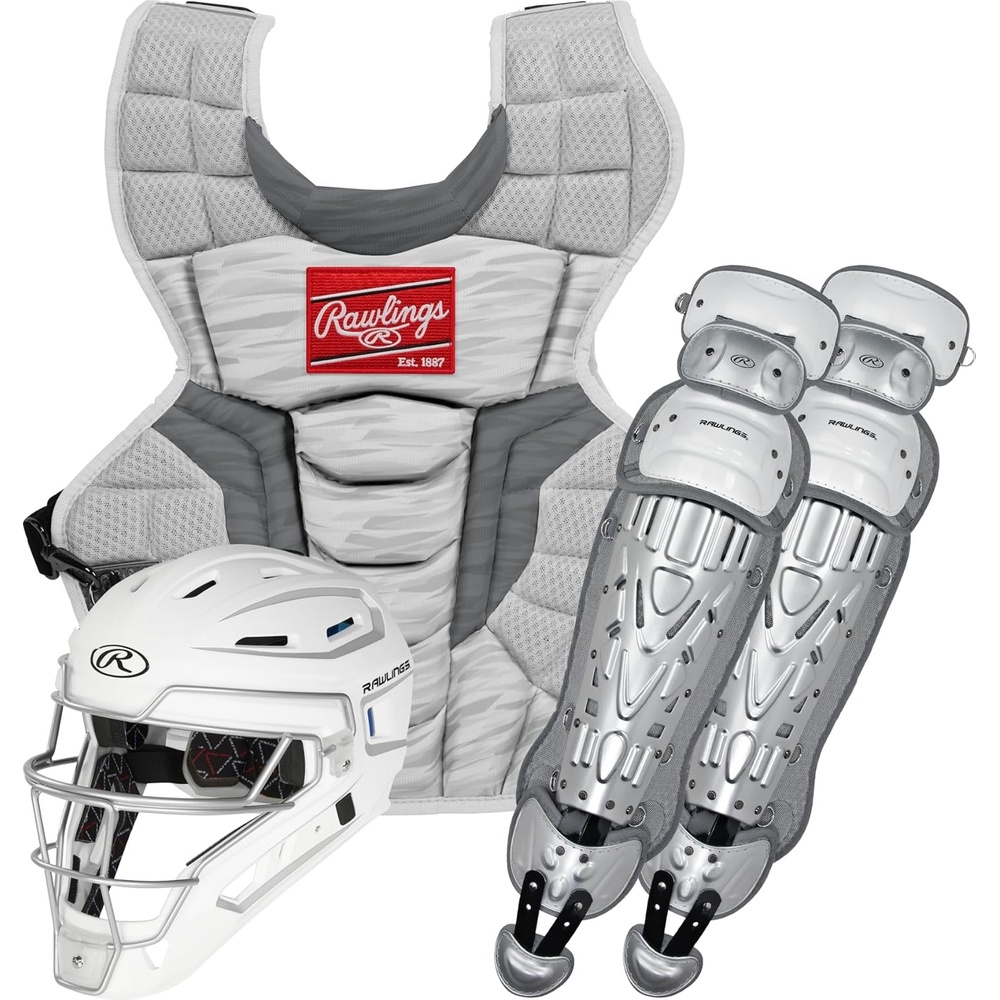 image:imageRawlings Rawlings  Velo 20 Catchers Set  Baseball  Multiple Sizes  Multiple ColorsWhite  Silver