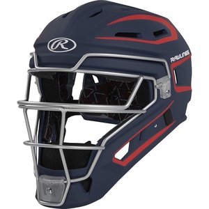 image:imageRawlings  Velo 20 Catchers Helmet  Baseball  Junior amp Senior Sizing  Multiple ColorsNavyScarlet