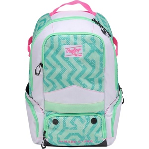 image:imageRawlings Gamer Series Backpack Equipment Bag  BaseballSoftball  Multiple ColorsMint  Pink  Shutout