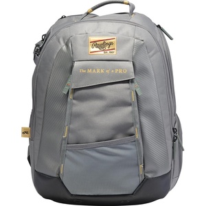 image:imageRawlings Rawlings  Gold Collection Backpack  CoachPlayer Offfield Use  Laptop SleeveGraphite