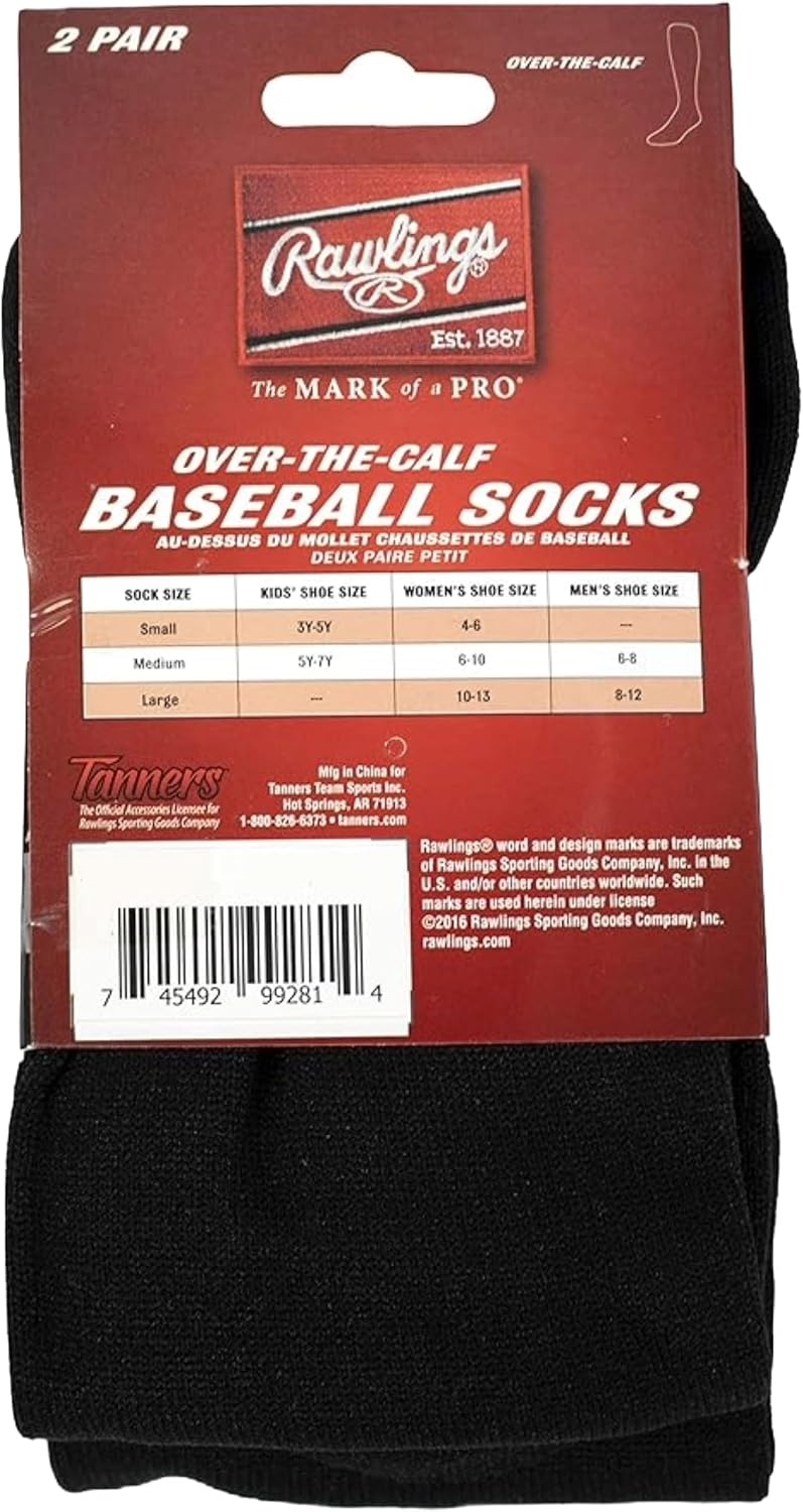 image:imageRawlings  2 Pair  Athletic Socks  BaseballSoftball  Multiple SizesColorsPurple