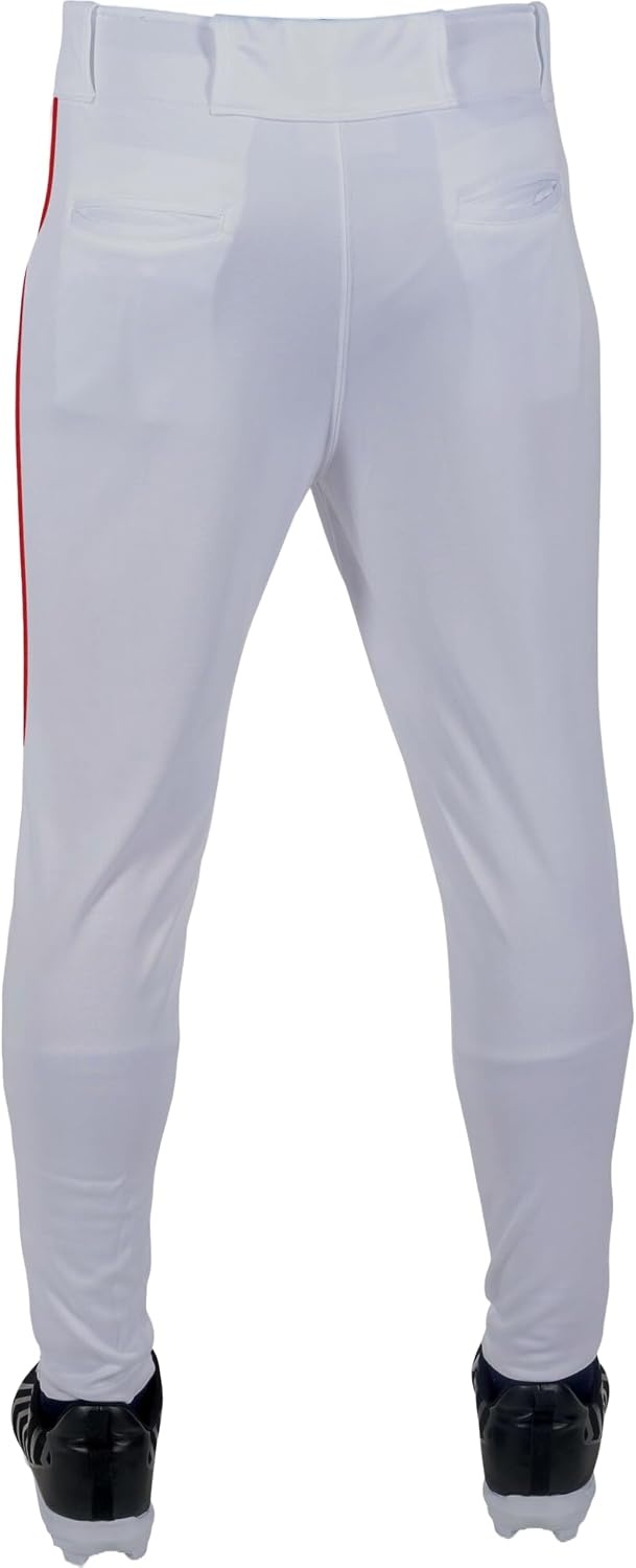 image:imageRawlings  Mens Launch Series Baseball Pants  Pro Taper Fit  Adult Sizes  Piped  Multiple ColorsWhite  Scarlet