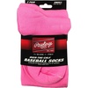 image:imageRawlings  2 Pair  Athletic Socks  BaseballSoftball  Multiple SizesColorsPink