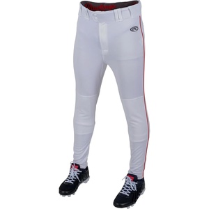 image:imageRawlings  Mens Launch Series Baseball Pants  Pro Taper Fit  Adult Sizes  Piped  Multiple ColorsWhite  Scarlet