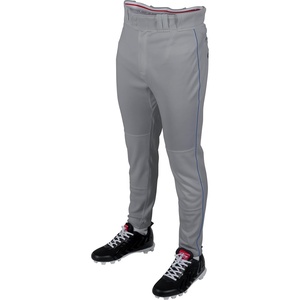 image:imageRawlings Mens Pro 150 Series Baseball Pants  Tapered Jogger Fit  Adult Sizes  Piped  Multiple ColorsGrey  Royal