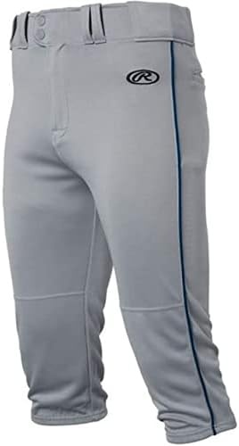 image:imageRawlings  Launch Series Baseball Pants  Knicker Fit  Youth Sizes  Piped  Multiple ColorsGrey  Navy