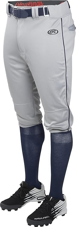 image:imageRawlings  Launch Series Baseball Pants  Knicker Fit  Youth Sizes  Piped  Multiple ColorsGrey  Navy