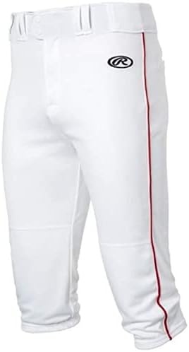 image:imageRawlings  Launch Series Baseball Pants  Knicker Fit  Youth Sizes  Piped  Multiple ColorsWhite  Scarlet
