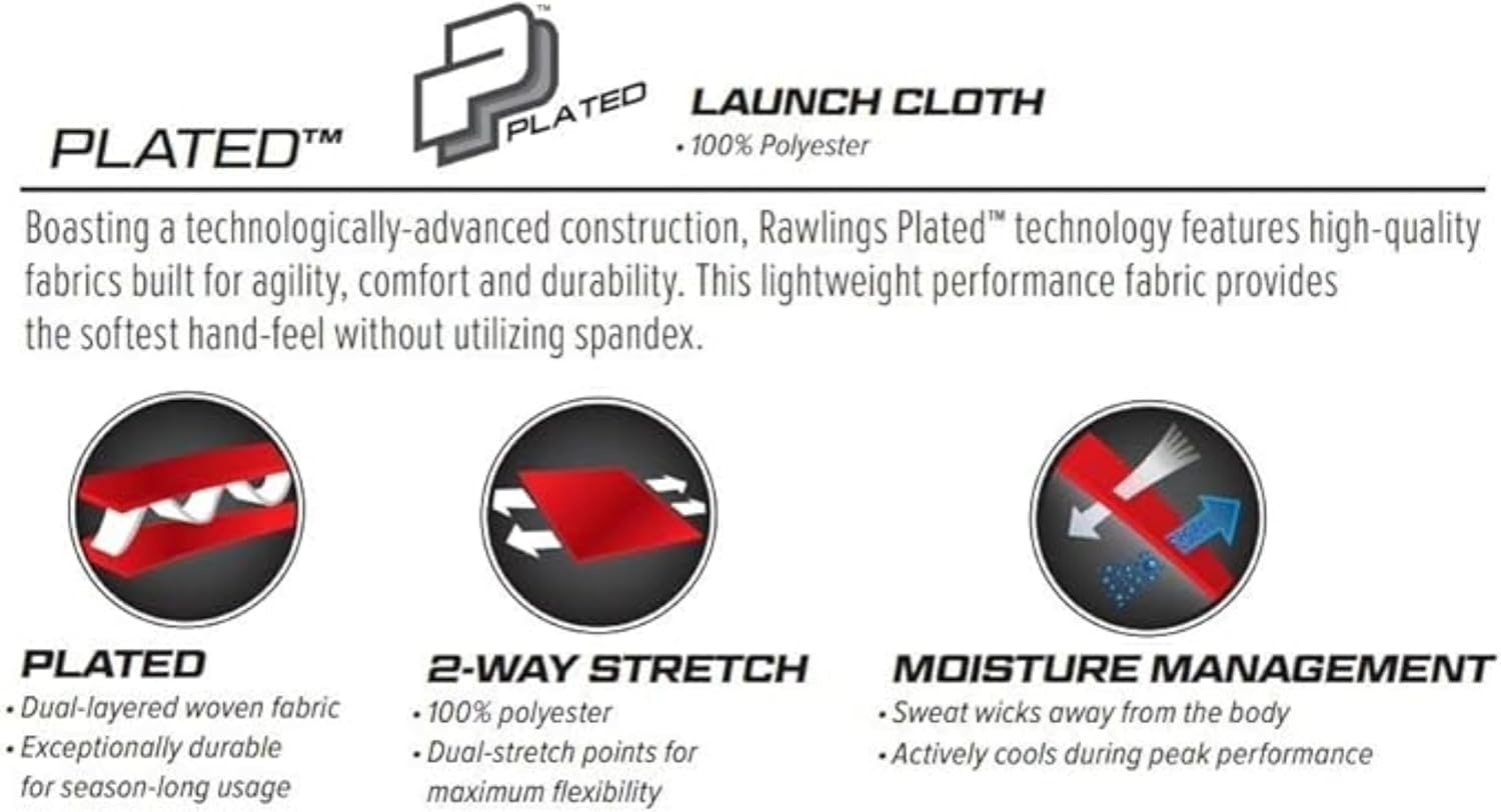 image:imageRawlings  Launch Series Baseball Pants  Knicker Fit  Youth Sizes  Solid  Multiple ColorsWhite