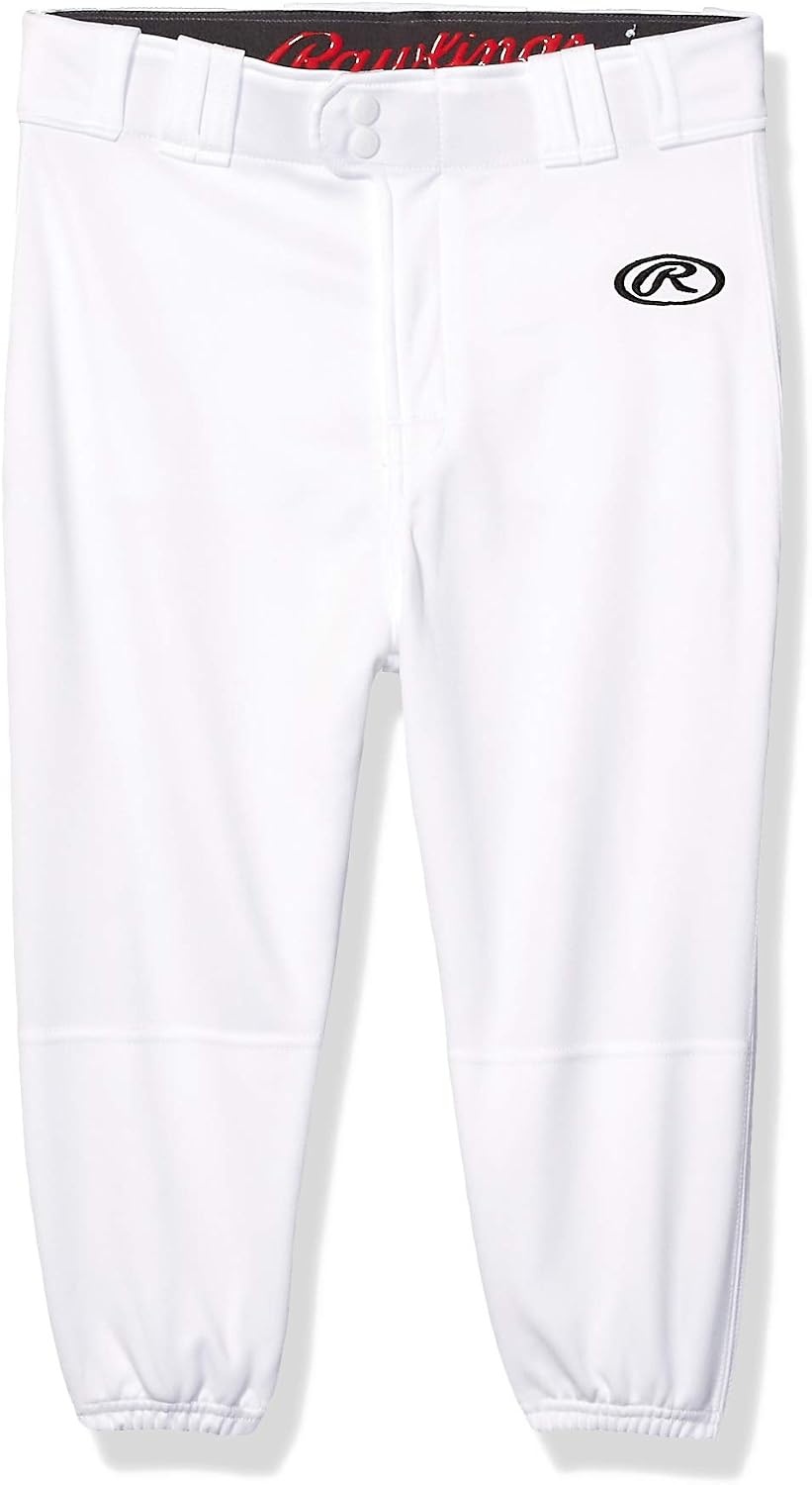 image:imageRawlings  Launch Series Baseball Pants  Knicker Fit  Youth Sizes  Solid  Multiple ColorsWhite