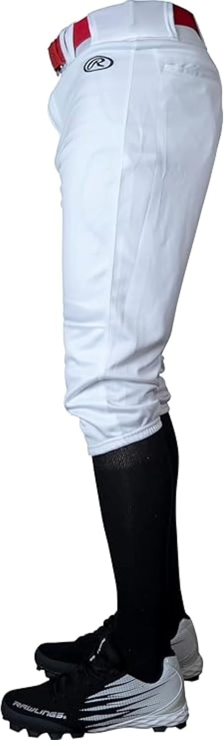 image:imageRawlings  Launch Series Baseball Pants  Knicker Fit  Youth Sizes  Solid  Multiple ColorsWhite