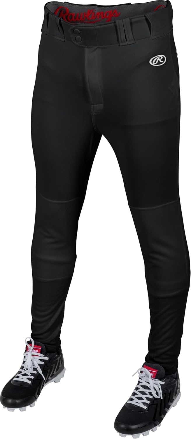 image:imageRawlings Boys Launch Series Baseball Pants  Pro Taper Fit  Youth Sizes  Solid  Multiple ColorsBlack