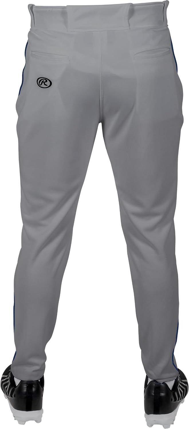 image:imageRawlings Boys Pro 150 Series Baseball Pants  Tapered Jogger Fit  Youth Sizes  Piped  Multiple ColorsGrey  Navy