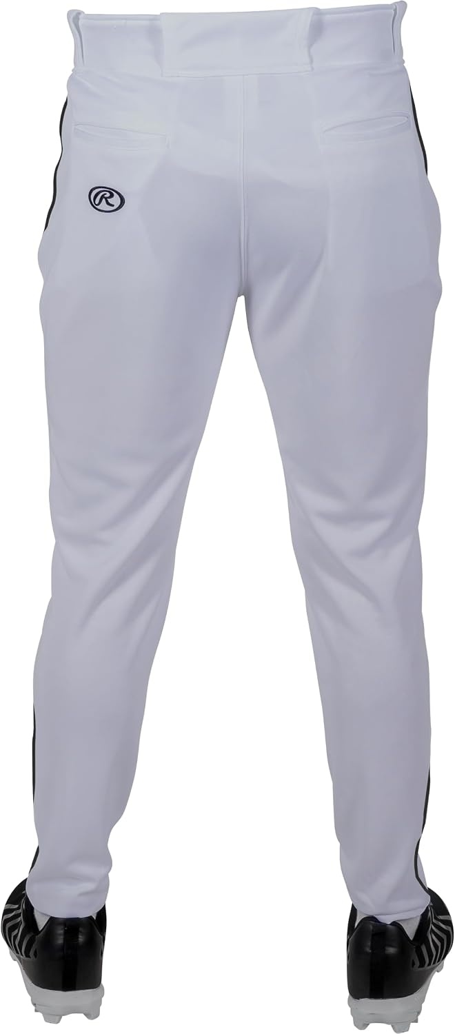 image:imageRawlings Boys Pro 150 Series Baseball Pants  Tapered Jogger Fit  Youth Sizes  Piped  Multiple ColorsWhite  Black