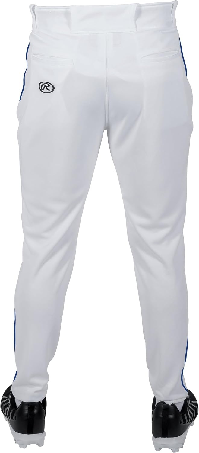 image:imageRawlings Boys Pro 150 Series Baseball Pants  Tapered Jogger Fit  Youth Sizes  Piped  Multiple ColorsWhite  Royal
