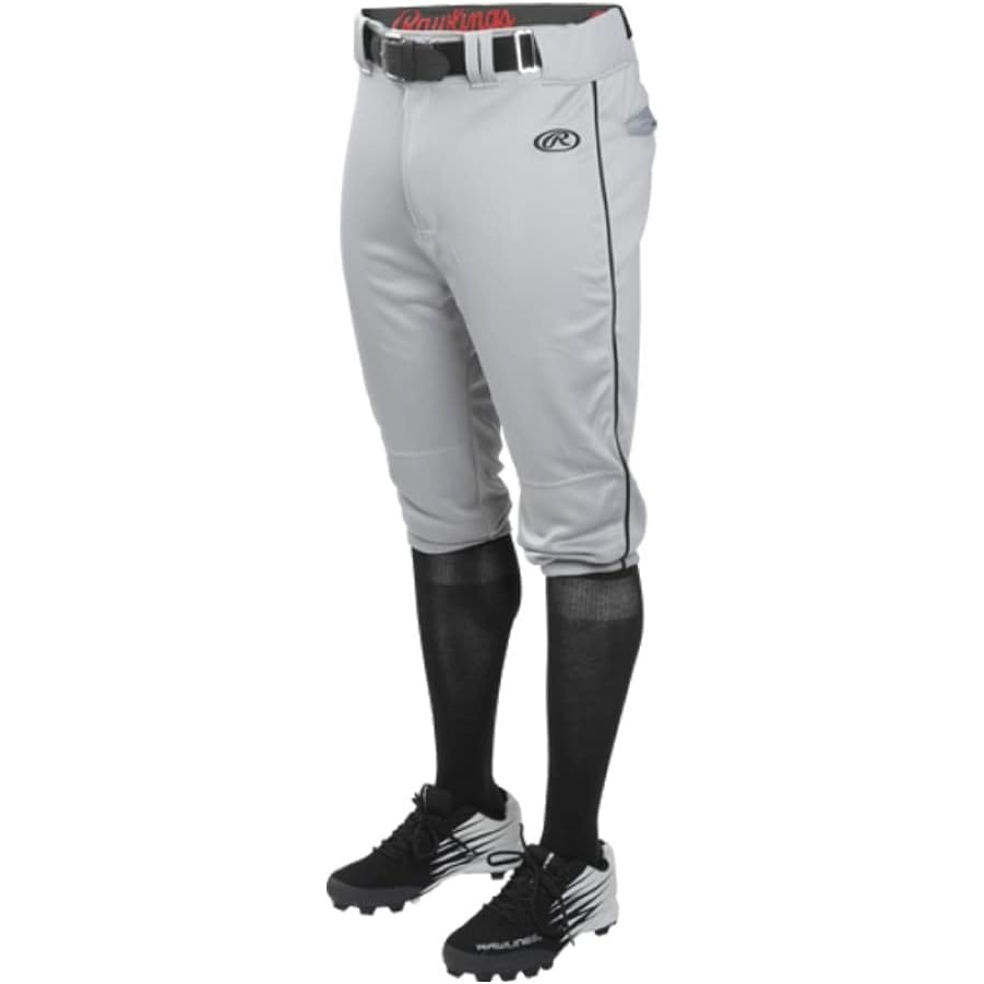 image:imageRawlings  Launch Series Baseball Pants  Knicker Fit  Youth Sizes  Piped  Multiple ColorsGrey  Black