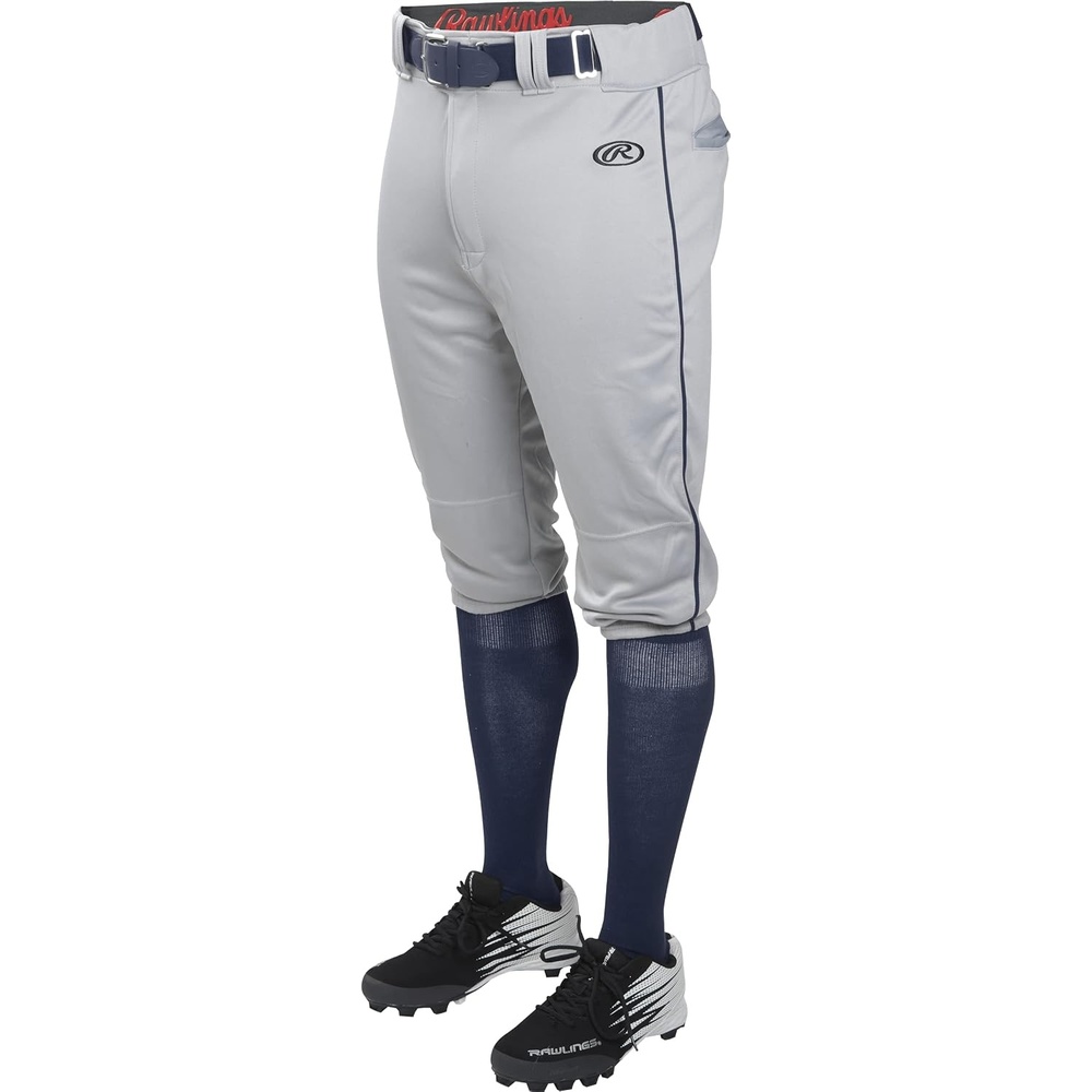 image:imageRawlings  Launch Series Baseball Pants  Knicker Fit  Youth Sizes  Piped  Multiple ColorsGrey  Navy