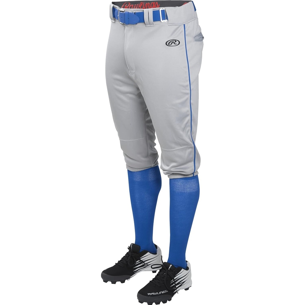 image:imageRawlings  Launch Series Baseball Pants  Knicker Fit  Youth Sizes  Piped  Multiple ColorsGrey  Royal