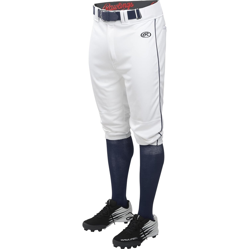 image:imageRawlings  Launch Series Baseball Pants  Knicker Fit  Youth Sizes  Piped  Multiple ColorsWhite  Navy