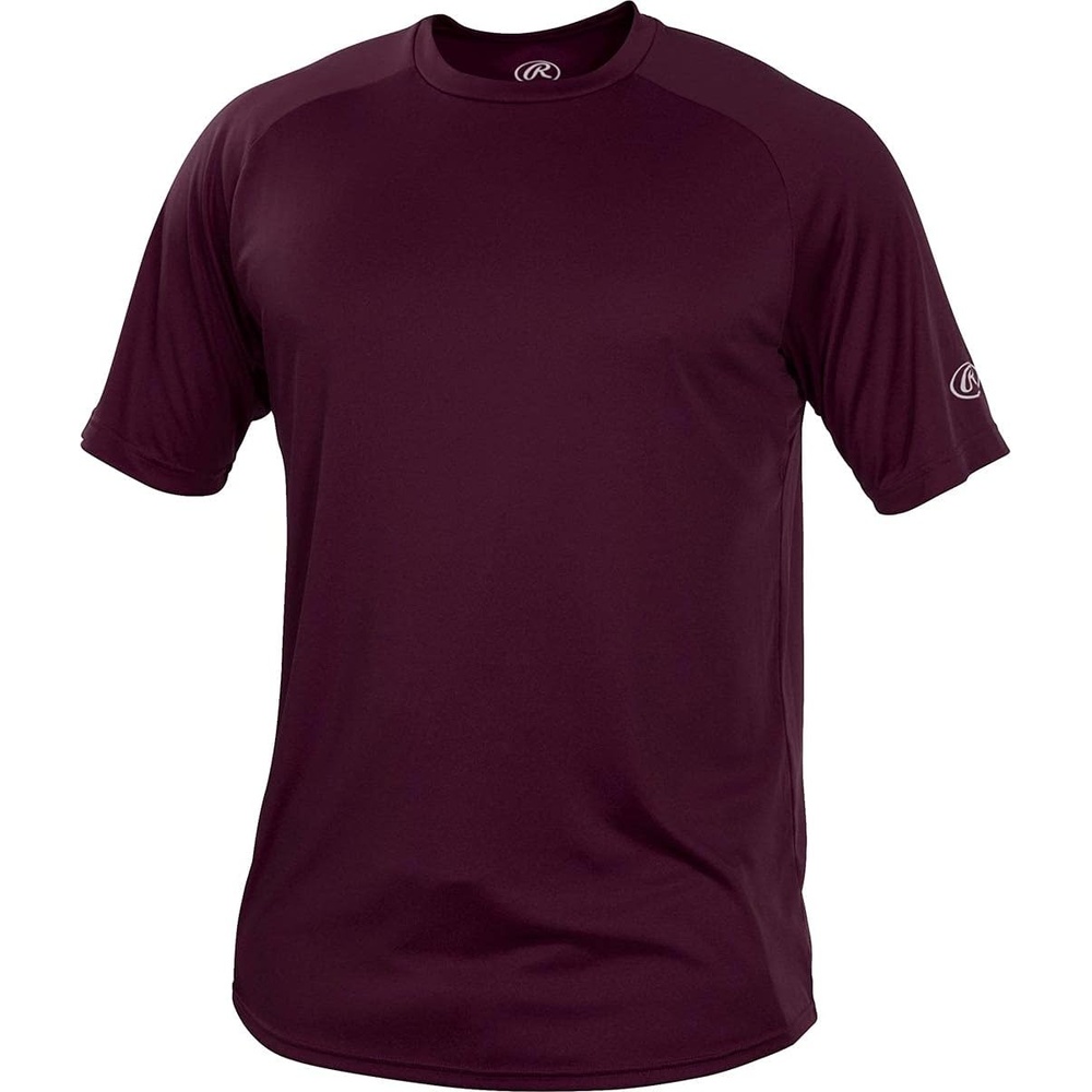 image:imageRawlings  Mens Athletic Tech Short Sleeve Shirt  Adult Sizes  Multiple ColorsMaroon