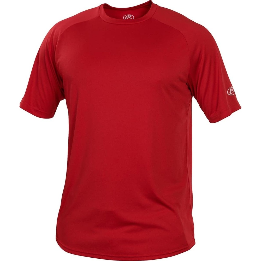 image:imageRawlings  Mens Athletic Tech Short Sleeve Shirt  Adult Sizes  Multiple ColorsScarlet
