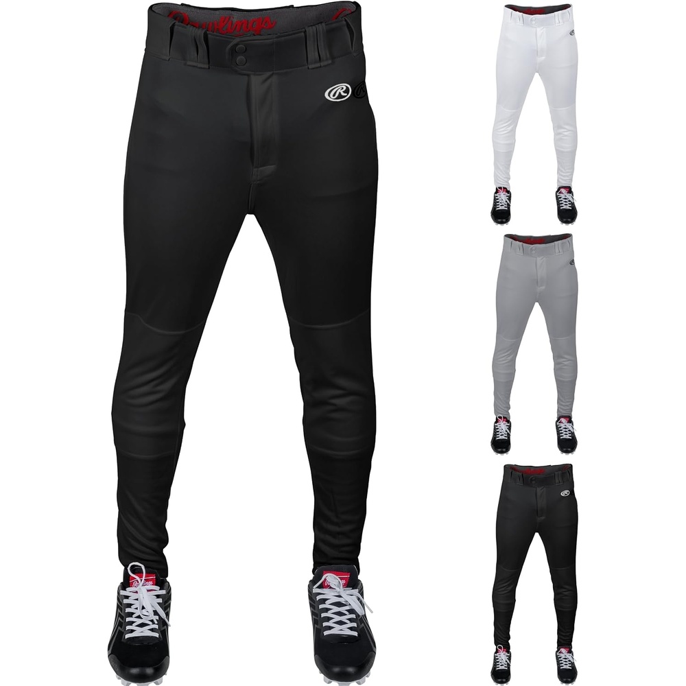 image:imageRawlings Boys Launch Series Baseball Pants  Pro Taper Fit  Youth Sizes  Solid  Multiple ColorsBlack