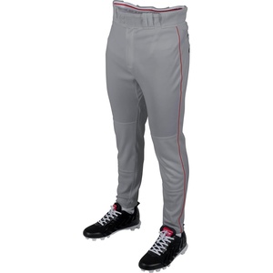 image:imageRawlings Boys Pro 150 Series Baseball Pants  Tapered Jogger Fit  Youth Sizes  Piped  Multiple ColorsGrey  Scarlet