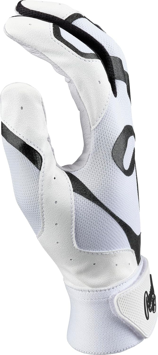 image:imageRawlings  5150 II Baseball Batting Gloves  Adult Sizes  Multiple ColorsWhiteBlack