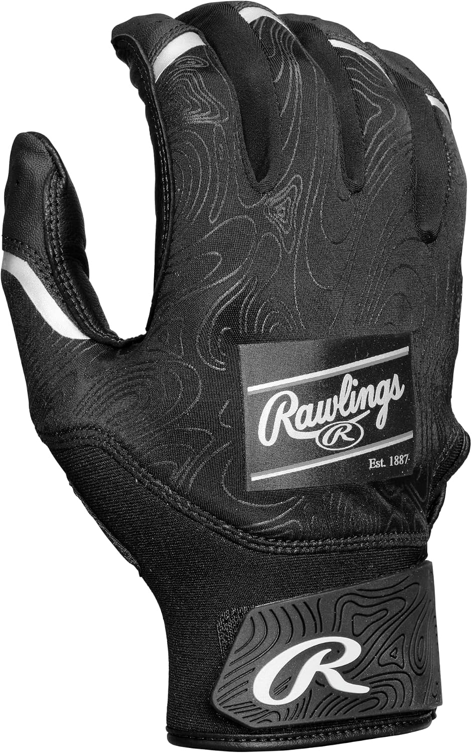 image:imageRawlings  Clout Baseball Batting Gloves  Adult Sizes  Multiple ColorsBLACKBLACK