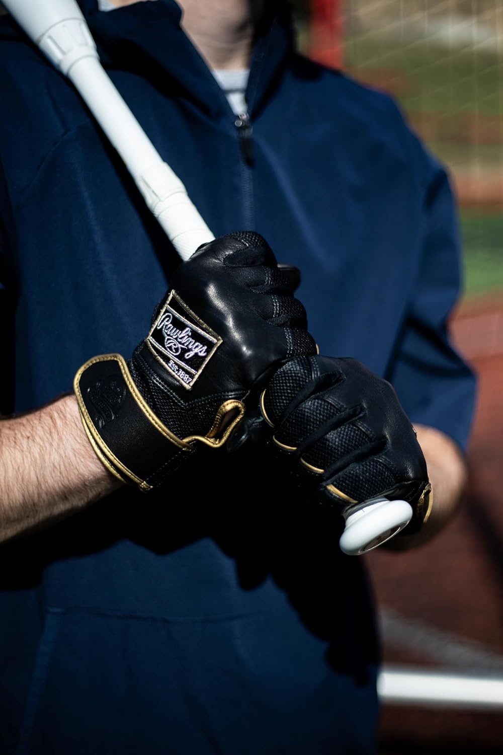 image:imageRawlings  PRO Preferred Baseball Batting Gloves  Adult Sizes  Multiple ColorsBlack
