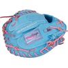 image:imageRawlings Heart of THE Hide Baseball Glove  Traditional Breakin  Sizes 1125  1275  Multiple StylesColumbia Blue  Pink  1Piece Solid Web